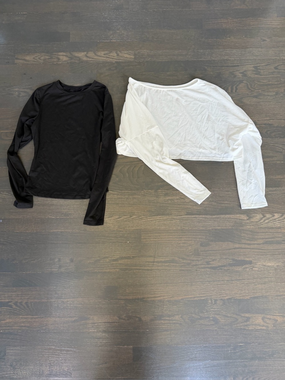 Women’s Long Sleeve Boatneck Top - Black and White